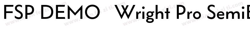 FSP DEMO   Wright Pro SemiBold字体转换